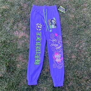 Beetlejuice Halloween Sweatpants Tracksuit Sleep Pants Fleece Pajama Joggers